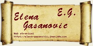 Elena Gašanović vizit kartica